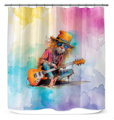 Violist's Vivacious Vortex Shower Curtain