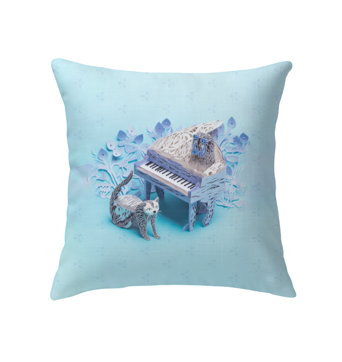 Artistic and stylish Kirigami Blossoming Garden pillow for home decor.
