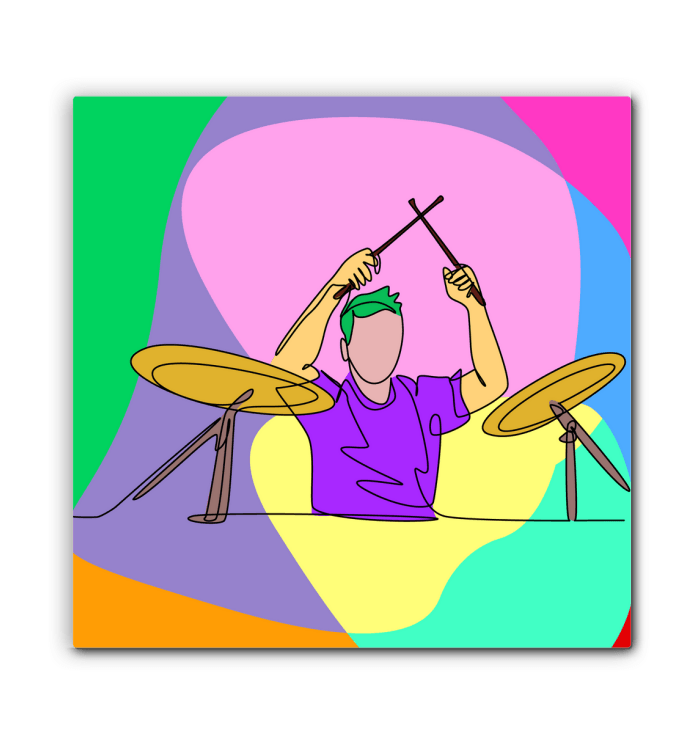 Drummer 1 Wrapped Canvas - Beyond T-shirts
