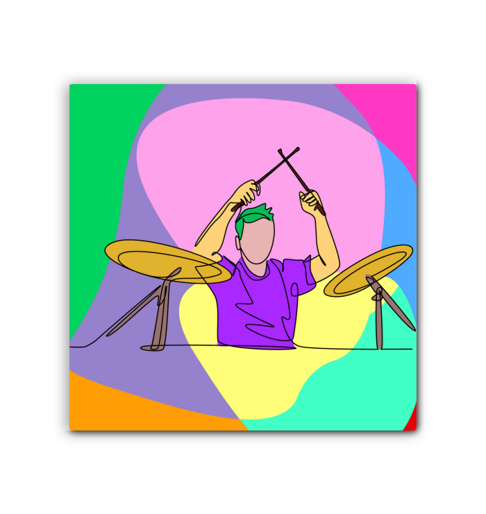 Drummer 1 Wrapped Canvas - Beyond T-shirts