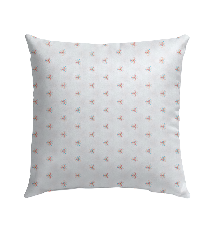 Cozy and stylish Arctic Fox Wonderland outdoor pillow.