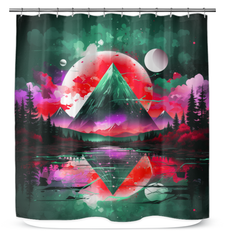 Vibrant Valley Vistas Landscape Curtain