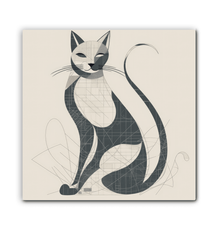 Elegant Cat Shadow Play Canvas - Beyond T-shirts