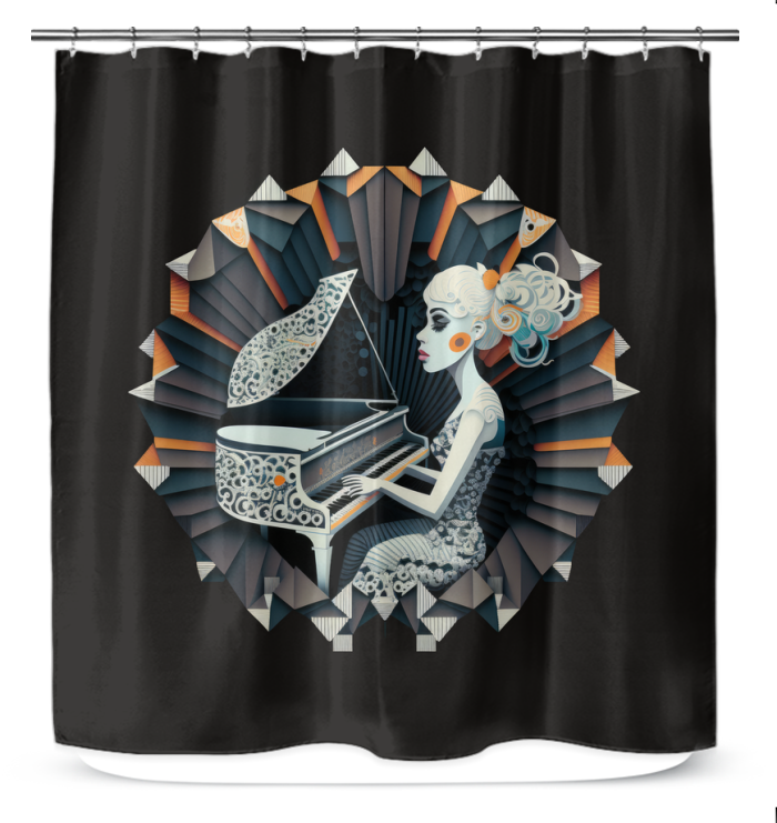 Bassline Beat Shower Curtain