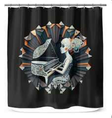 Bassline Beat Shower Curtain
