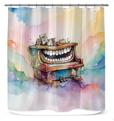 Conductor's Comedic Currents Shower Curtain