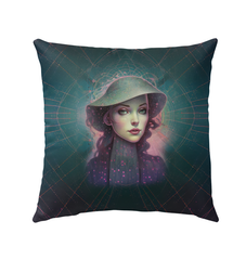 Floral Serenity Luxury Outdoor Pillow with elegant floral design.