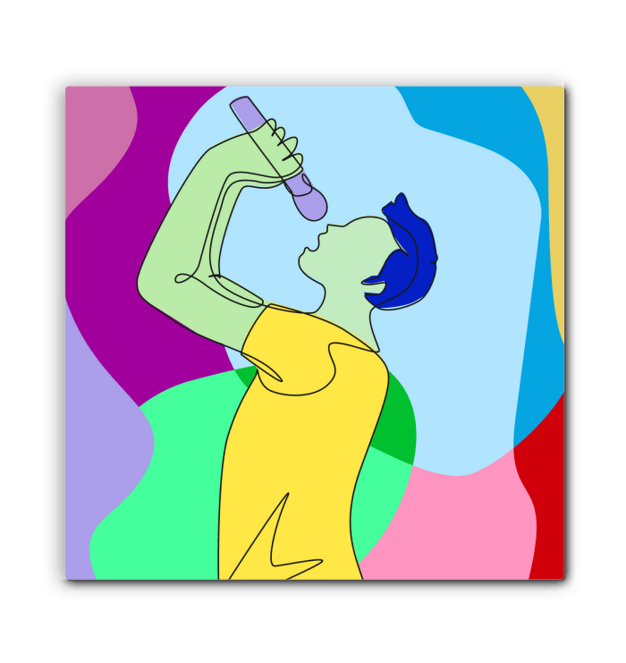 Singing Guy1 Wrapped Canvas - Beyond T-shirts