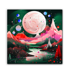 Lustrous Lavender Field Landscape Canvas