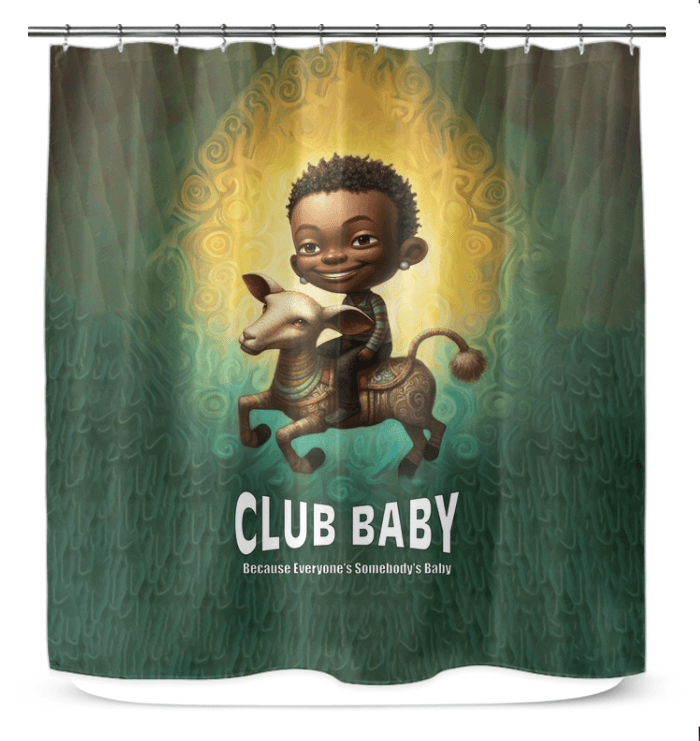 Elegant CB6-01 shower curtain displayed in a modern bathroom setting, enhancing the room's aesthetic.