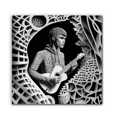 R&B Groove Wrapped Canvas