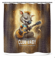 CB3-108 elegant shower curtain in a modern bathroom setting.