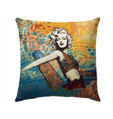 Bold Surfing 5 06 Outdoor Pillow with eye-catching surf motif, perfect for an outdoor style upgrade.