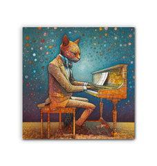 Cat's Elegance Wrapped Canvas