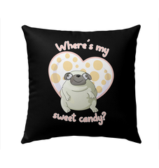 Where's My Sweet Candy Outdoor Pillow