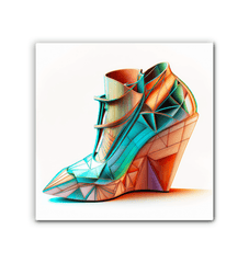 Artful Evolution - Futuristic Shoe Wrapped Canvas - Beyond T-shirts