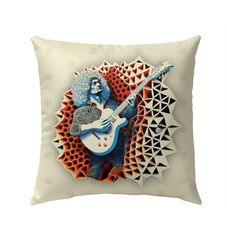 Flamenco Fire Outdoor Pillow
