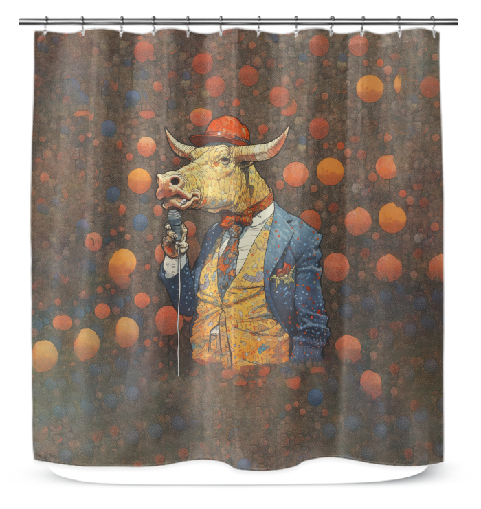 Majestic buffalo design on a high-quality shower curtain