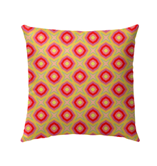 Artistic Chevron pattern on outdoor pillow in vibrant colors