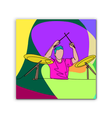 Drummer Wrapped Canvas - Beyond T-shirts