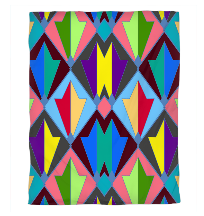 Whispering Vines Art Nouveau Duvet Cover on a neatly made bed