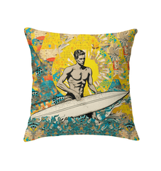 Retro Surf Vibes Indoor Pillow Ride The Waves Of Nostalgia - Beyond T-shirts