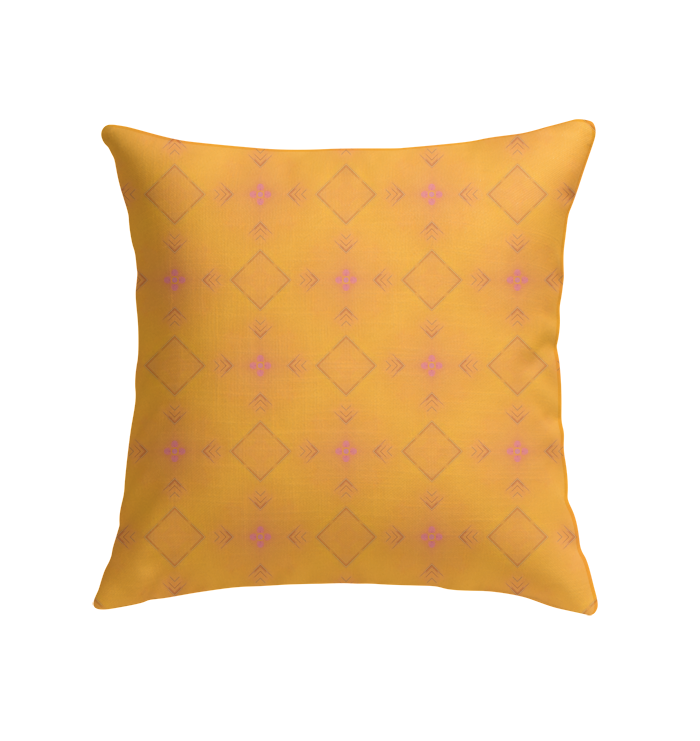 Stylish Floral Symphony pillow on a cozy living room sofa.