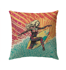 Surfing1 01 Outdoor Pillow - Beyond T-shirts