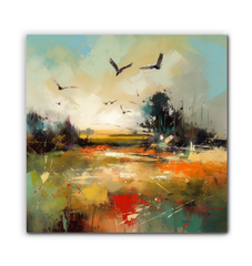 Rolling Hills Landscape Canvas Painting