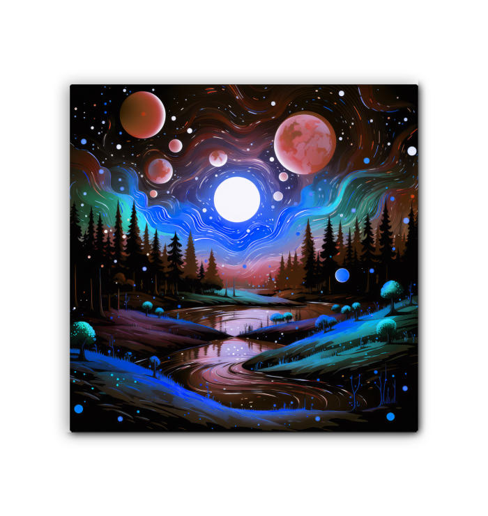 Lustrous Lakeside Lake Landscape Canvas