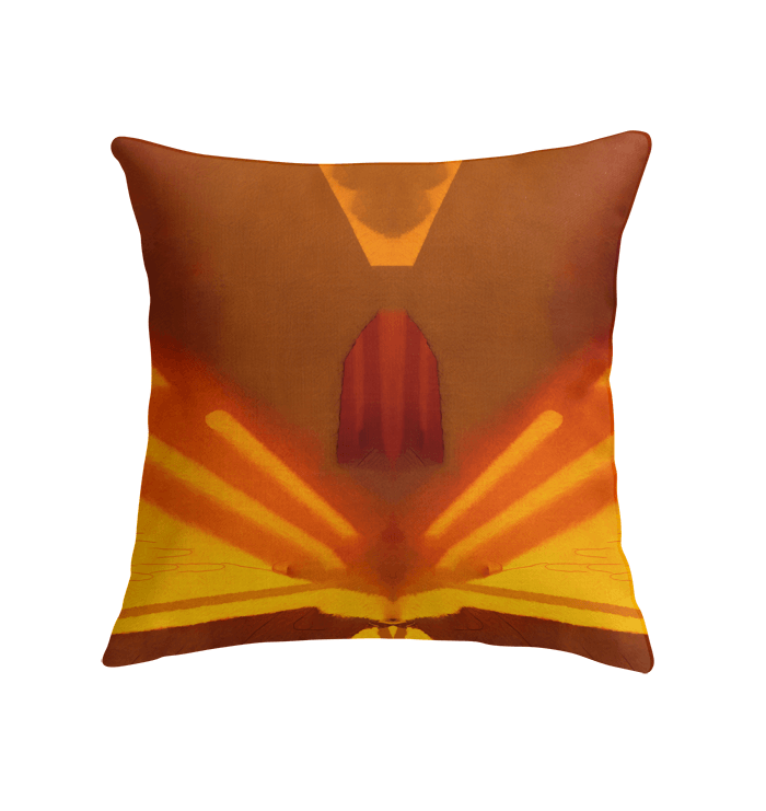 Detailed view of SurArt 96 Indoor Pillow, highlighting the vibrant artwork and soft fabric, perfect for adding a pop of color and elegance to any room.