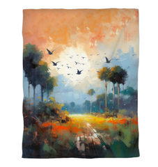 Tranquil Mountain Landscape Duvet Cover