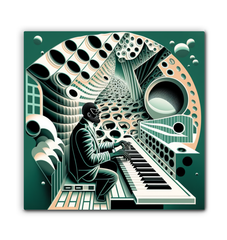 Electro Elegance Wrapped Canvas