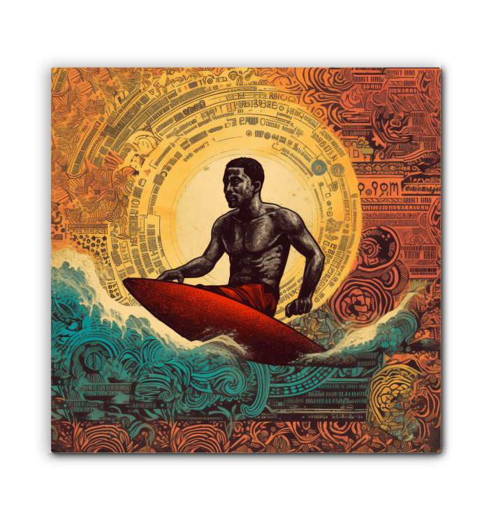 Surfing Enigma Wrapped Canvas - Beyond T-shirts