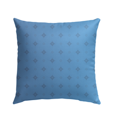 Weather-resistant Tranquil Pond Pillow with vibrant water-themed design