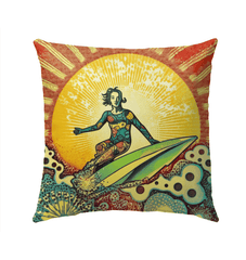 Surfing 1 14 Outdoor Pillow - Beyond T-shirts