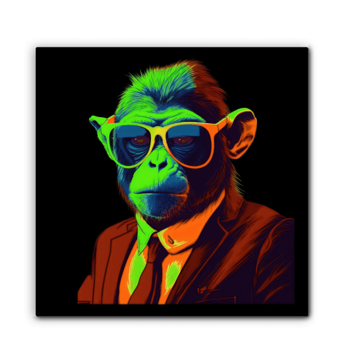 Jungle Joy Monkey Canvas Print - Beyond T-shirts