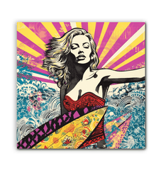 Coastal Serenity Surfing Canvas - Beyond T-shirts