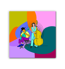 Band Of Musicians Wrapped Canvas - Beyond T-shirts