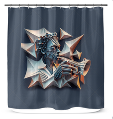 Blues Beat Shower Curtain