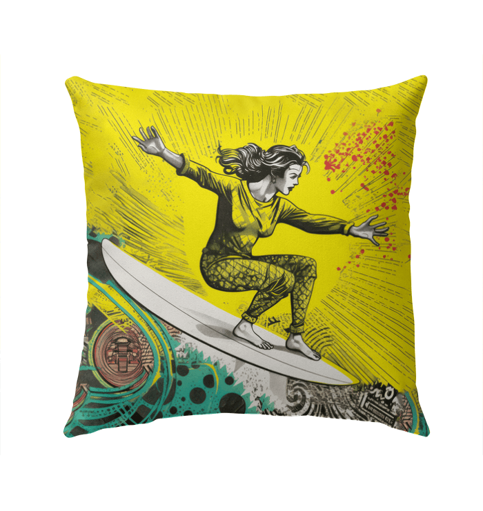 Surfing 1 10 Outdoor Pillow - Beyond T-shirts