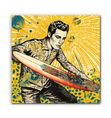 Surfing Reflections Wrapped Canvas - Beyond T-shirts