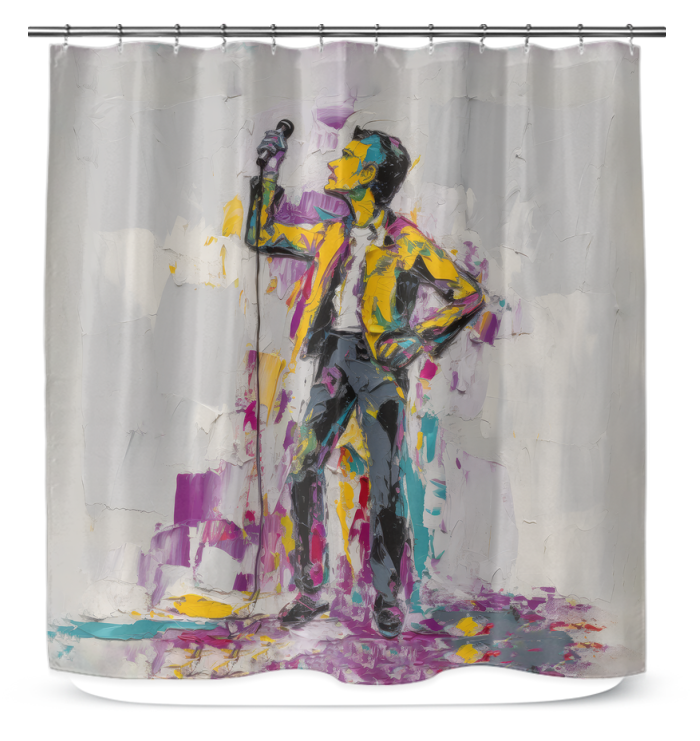 Fluid Abstraction Shower Curtain