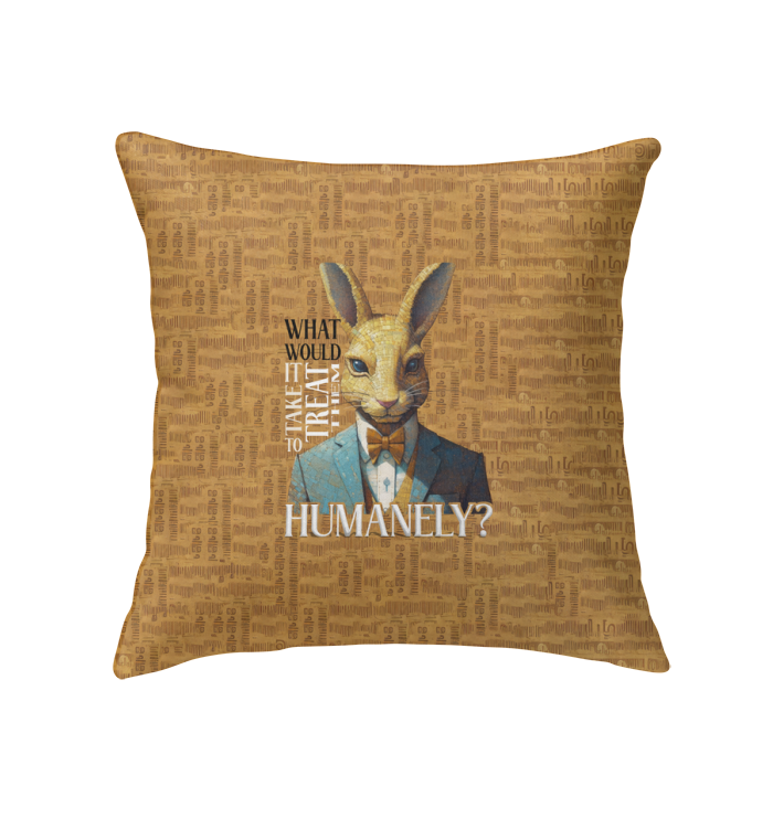 Mermaid Rabbit Pillow with Oceanic Design.