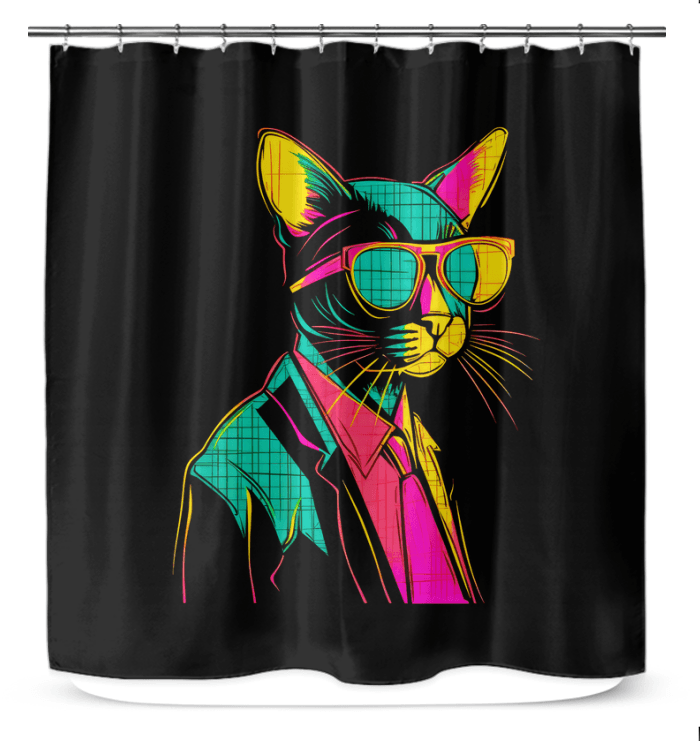 Whimsical Cat Dreams Shower Curtain - Beyond T-shirts