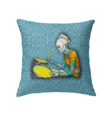 Butterfly Bliss Indoor Pillow as part of a stylish bedroom decor.