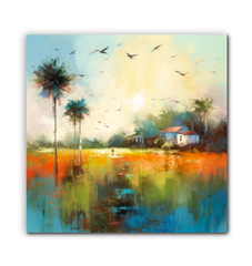Desert Mirage Landscape Canvas Decor