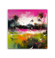Lakeside Retreat Landscape Wrapped Canvas