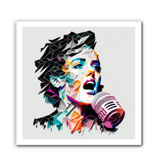 Music-inspired psychedelic canvas print
