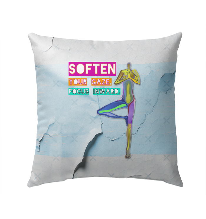 Dynamic and stylish Cobra Pose pillow for outdoor seating.